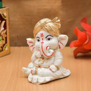 White Bal Ganesha Idol