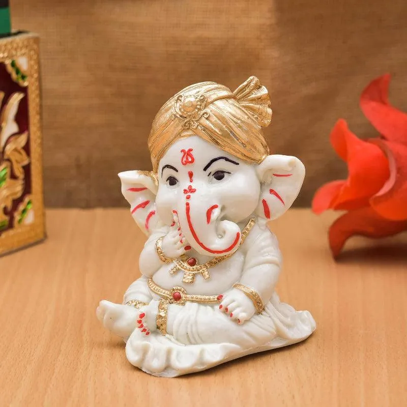 White Bal Ganesha Idol