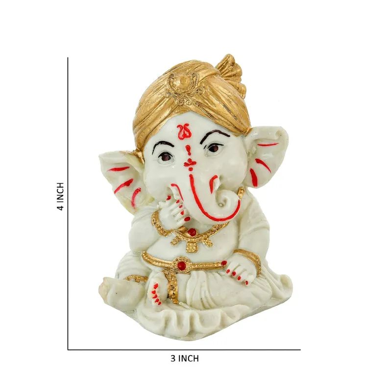 White Bal Ganesha Idol