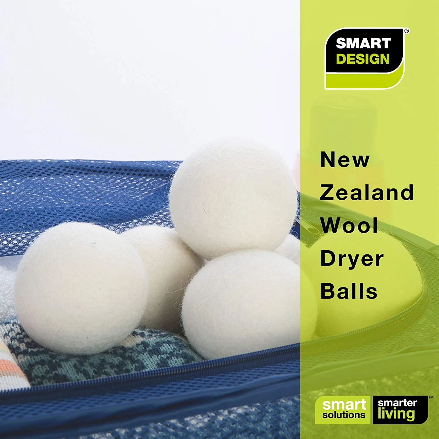 Wool Dryer Balls - Natural Eco Fabric Softener - Eliminates Wrinkles & Reduces Static (6 Pack)