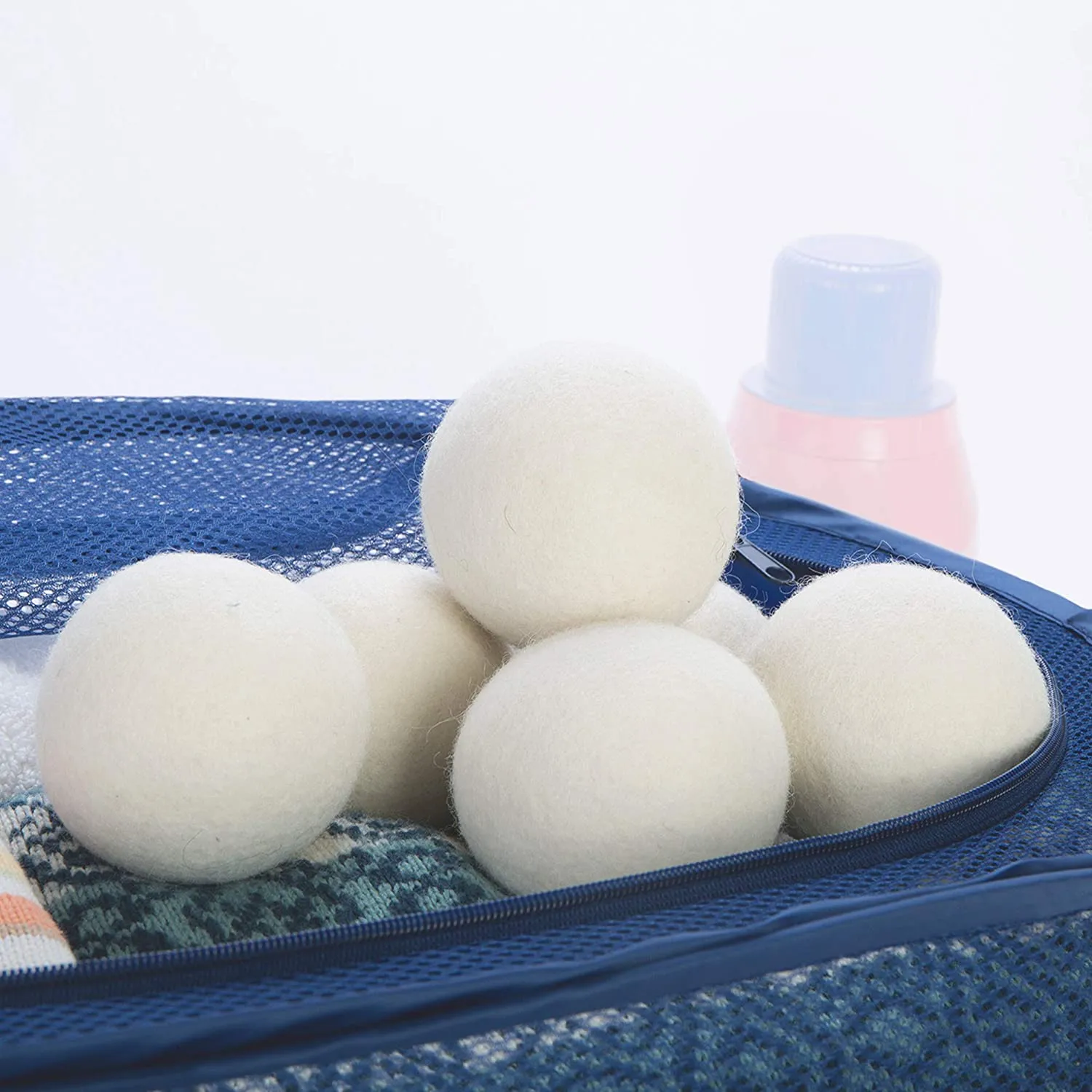 Wool Dryer Balls - Natural Eco Fabric Softener - Eliminates Wrinkles & Reduces Static (6 Pack)