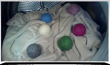 Wool Dryer Balls Rainbow Multi 7 Color Pack Natural Laundry Softener