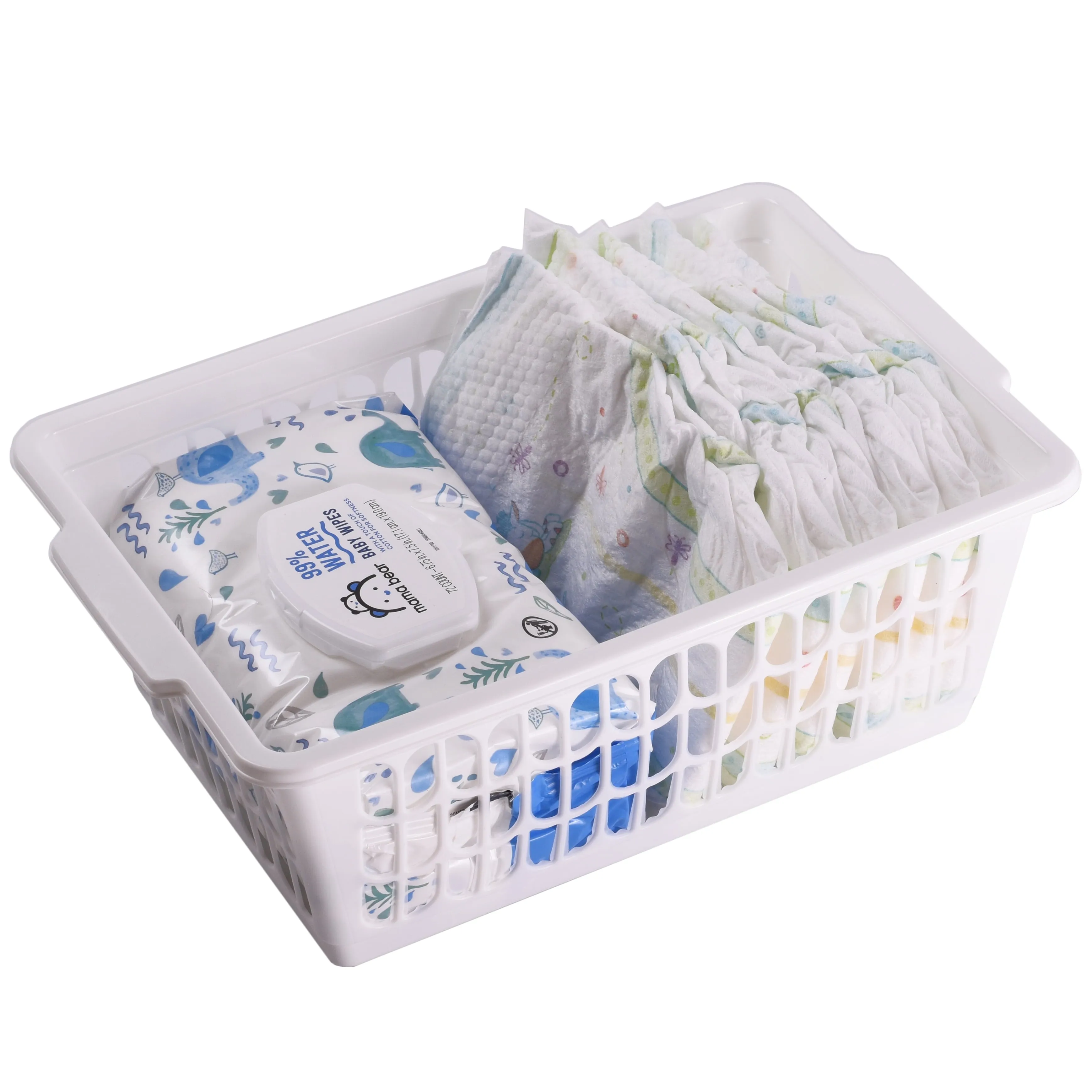 YBM Home Plastic Storage Basket Bin and Drawer Organizer, 11.5” x 8” White