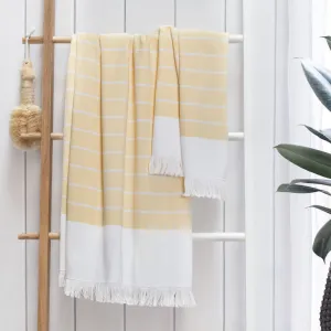 Yellow Stripe Fouta Bath Towel